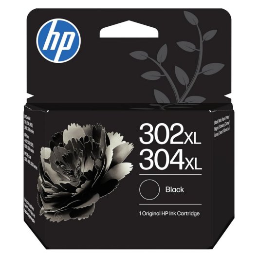 HP 302XL/304XL Cartucho de Tinta Original Negro Compatible con Impresoras DeskJet ENVY y OfficeJet