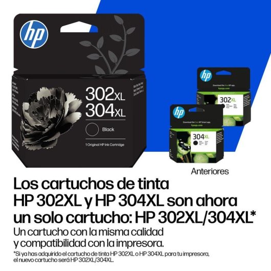 Cartucho de Tinta Original HP 302XL/304XL Negro Alta Capacidad