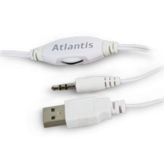 Altifalantes Atlantis Land Stereo portátil com fio 5W com controlo rotativo USB