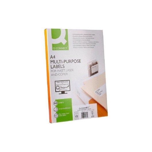 Etiquetas Adhesivas Q-Connect KF10652 12 Etiquetas/Hoja A4 96.5x42.3mm