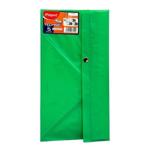 Kit de geometría Maped 5 piezas transparentes con bolsa de cierre