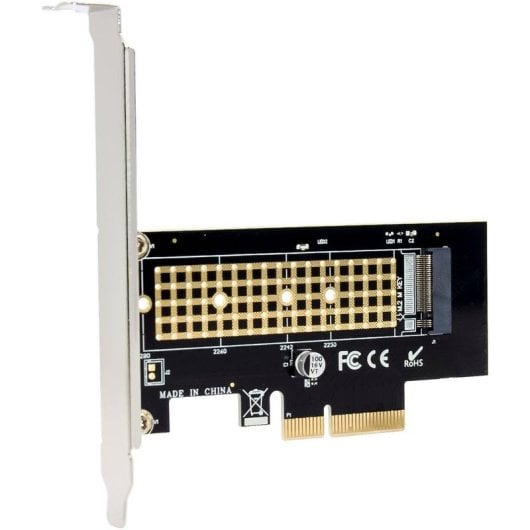Carte d'interface InLine 76660V PCIe 3.0 M.2 NVMe 32 Gb/s avec LED intégrée