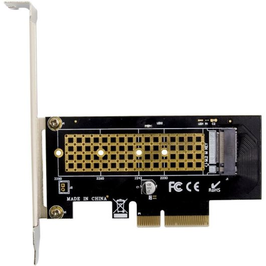 Carte d'interface InLine 76660V PCIe 3.0 M.2 NVMe 32 Gb/s avec LED intégrée