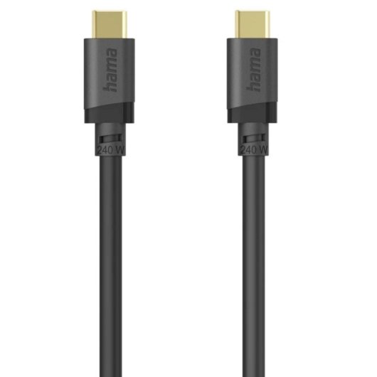 Cable USB C a USB C Hama 1,5 m USB 3.2 Gen 1 5 Gbit/s Negro