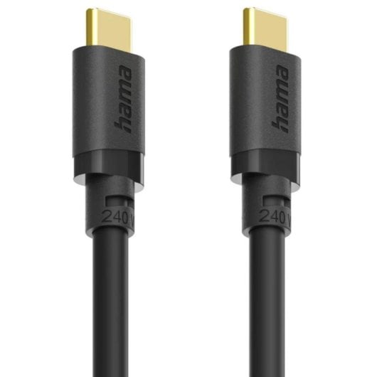 Cable USB C a USB C Hama 1,5 m USB 3.2 Gen 1 5 Gbit/s Negro
