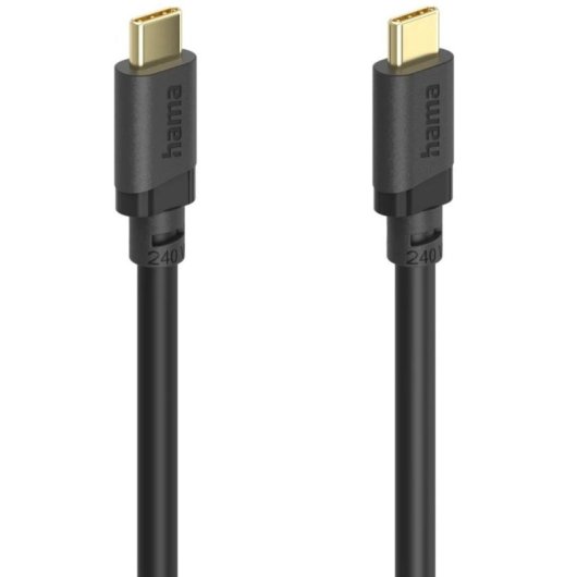Cable USB C a USB C Hama 1,5 m USB 3.2 Gen 1 5 Gbit/s Negro