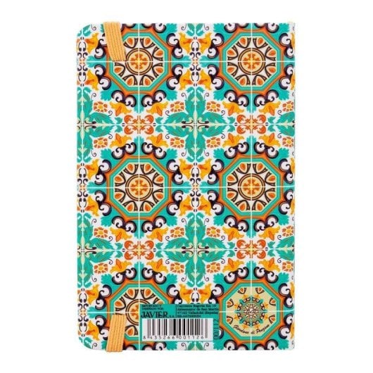 Quaderno A6 Javier Azulejo copertine rigide segnalibro verde