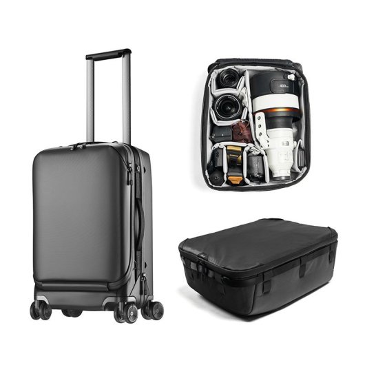 Valise Peak Design Pro Creator Bundle Roller Pro Noir avec Camera Cube XL