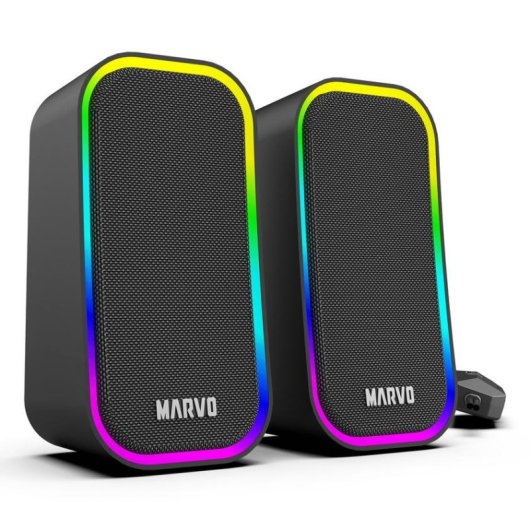 Altifalantes Marvo SG-285 Havoc20 Com Fio 6W com Retroiluminação e Controlo Scroll