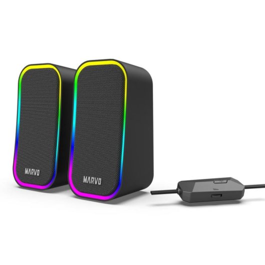 Altifalantes Marvo SG-285 Havoc20 Com Fio 6W com Retroiluminação e Controlo Scroll