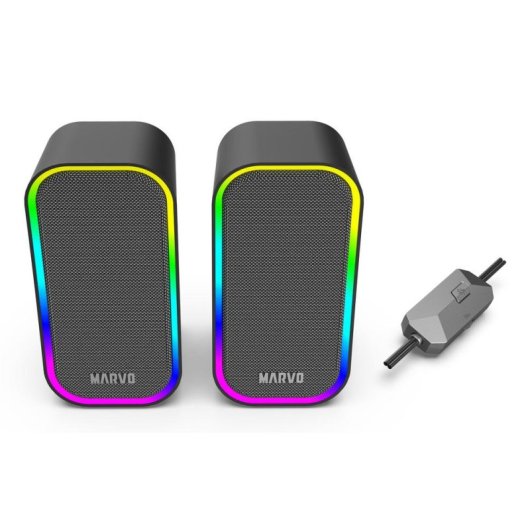 Altifalantes Marvo SG-285 Havoc20 Com Fio 6W com Retroiluminação e Controlo Scroll