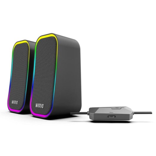 Altifalantes Marvo SG-285 Havoc20 Com Fio 6W com Retroiluminação e Controlo Scroll