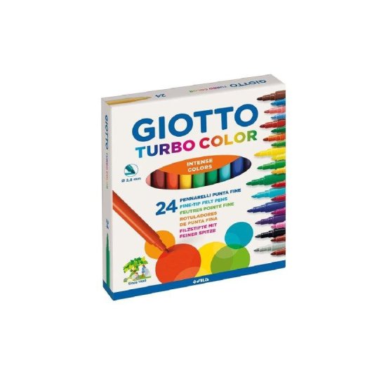 Pennarelli Giotto Turbo Color Scatola 24 Colori Lavabili
