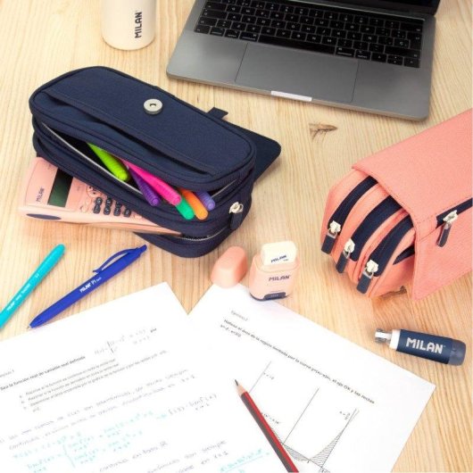 Milan 1918 - Dreifacher Etui mit vier Reißverschlüssen