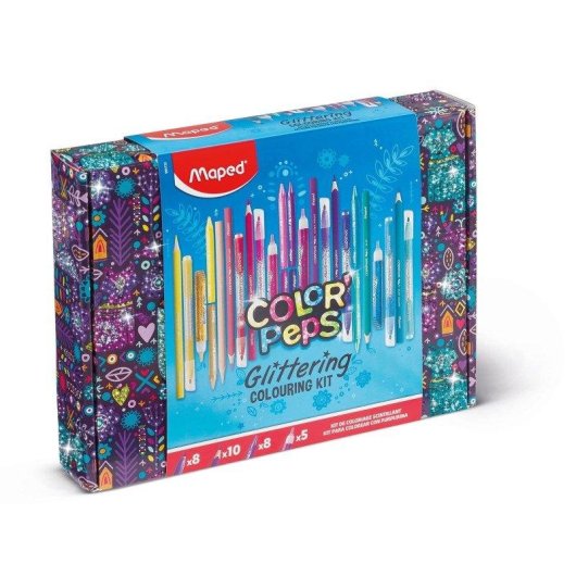 Kit de Coloreado Maped Color'Peps Glittering 31 Piezas con Purpurina