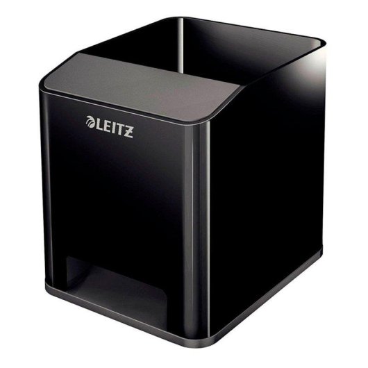 Cubilete Portalápices Leitz Sound Wow con Amplificador de Sonido Negro