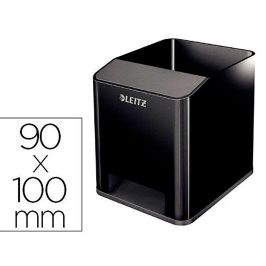 Cubilete Portalápices Leitz Sound Wow con Amplificador de Sonido Negro
