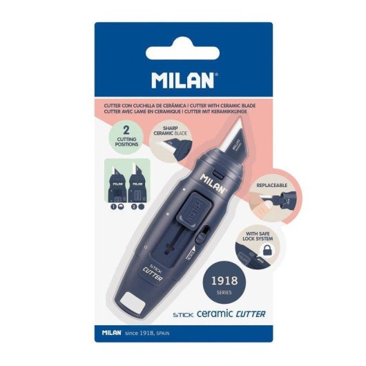 Cúter Milan Bwm10348b Hoja Cerámica Reemplazable Azul Marino