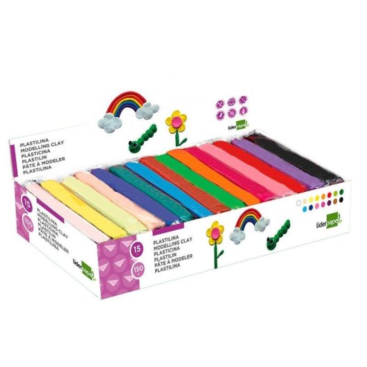 Kit di Plastilina Liderpapel 15 Colori a Base Vegetale