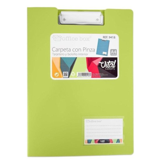 Cartella Portadocumenti Office Box A4+ Pinza Metallica Vital Colors Verde