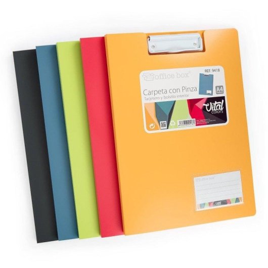 Cartella Portadocumenti Office Box A4+ Pinza Metallica Vital Colors Verde