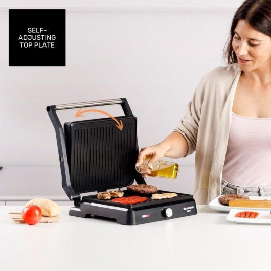 Grill Bistro Taurus 2 en 1 2600W Plancha y Grill 29x23 cm Antiadherente