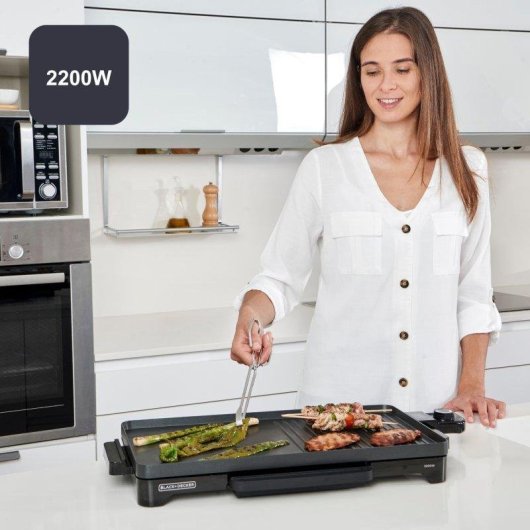 Plancha y Grill de Mesa Black+Decker BXGB2200E 2200W 49x27cm Antiadherente