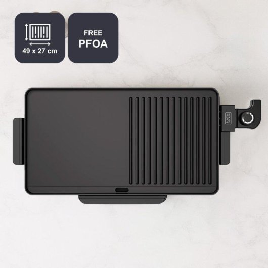 Plancha y Grill de Mesa Black+Decker BXGB2200E 2200W 49x27cm Antiadherente