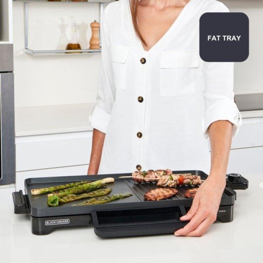 Plancha y Grill de Mesa Black+Decker BXGB2200E 2200W 49x27cm Antiadherente
