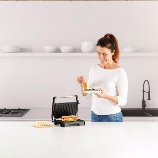 Parrilla Eléctrica Taurus Toast&co 1000W Apertura 180º Antiadherente