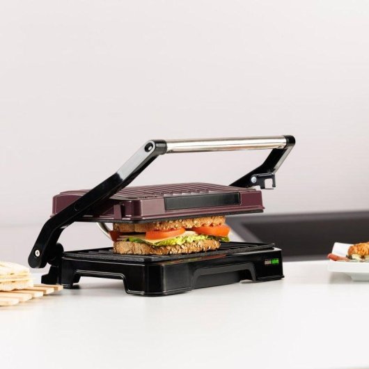 Parrilla Eléctrica Taurus Toast&co 1000W Apertura 180º Antiadherente