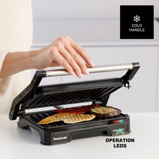 Parrilla Eléctrica Taurus Mygrill Legend 1000W Apertura 180º