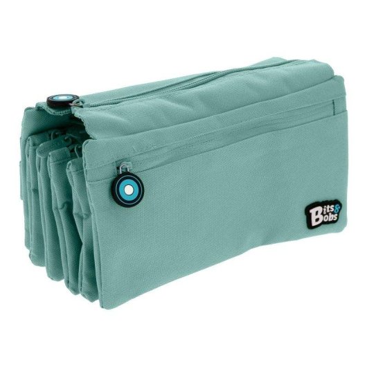 Estuche Escolar Portatodo Cuádruple Grafoplás Bits and Bobs Azul Soft