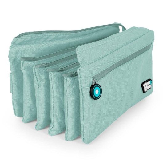 Estuche Escolar Portatodo Cuádruple Grafoplás Bits and Bobs Azul Soft