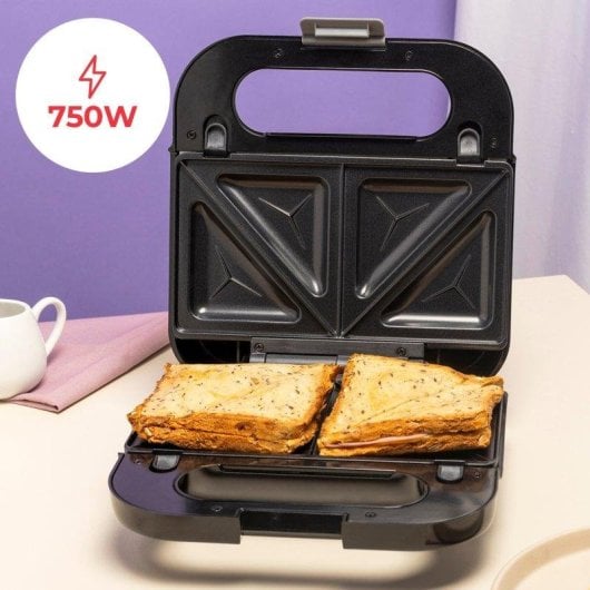Sandwichera Solac Buon Piatti 3 en 1 750W Placas Intercambiables Antiadherente
