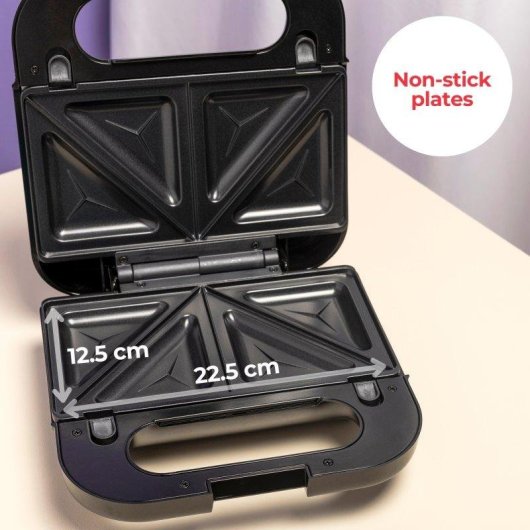 Sandwichera Solac Buon Piatti 3 en 1 750W Placas Intercambiables Antiadherente