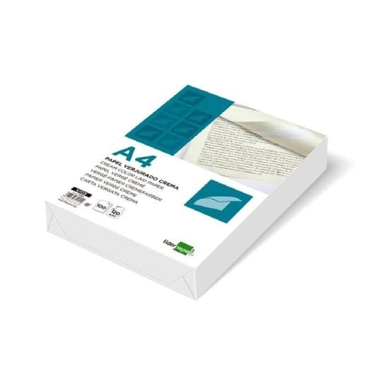 Carta Verjurata A4 120g/m2 Crema Liderpapel Confezione da 100 Fogli