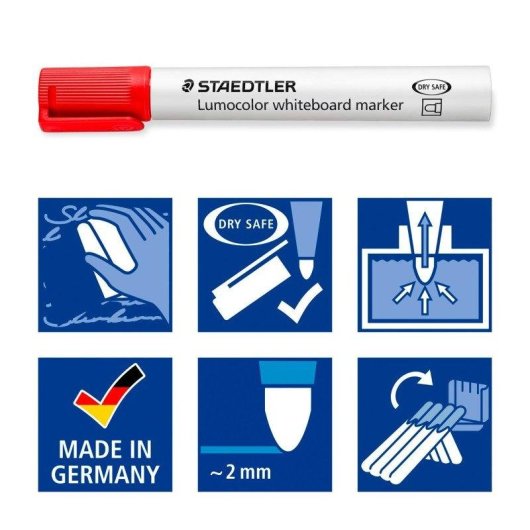 Staedtler Lumocolor - Set 6 Marcadores para Quadro Branco