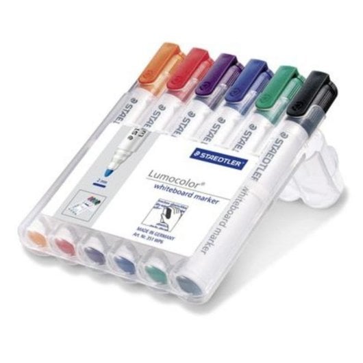 Staedtler Lumocolor - Set 6 Marcadores para Quadro Branco