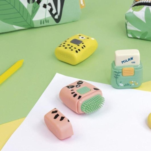 Goma de borrar y cepillo Milan Compact Fluo