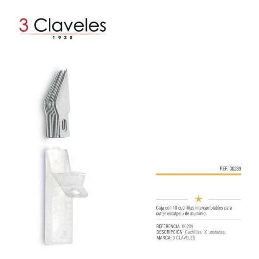 Scatola con 10 lame di ricambio per scalpello 6 mm 3 Claveles