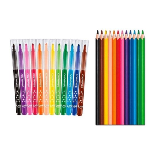 Estuche Maped Color'Peps Personalizable con 12 Rotuladores y 12 Lápices