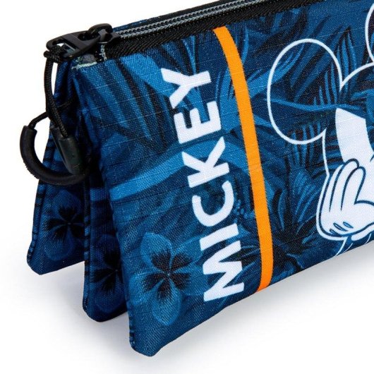 Estuche Triple de Cremalleras ColePack Mickey con Material Escolar Karactermania