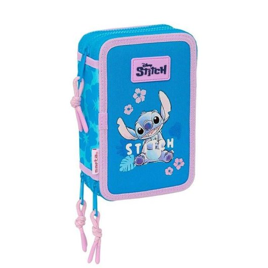 Estuche Plumier Safta Stitch Hawaii 36 Piezas Escolares