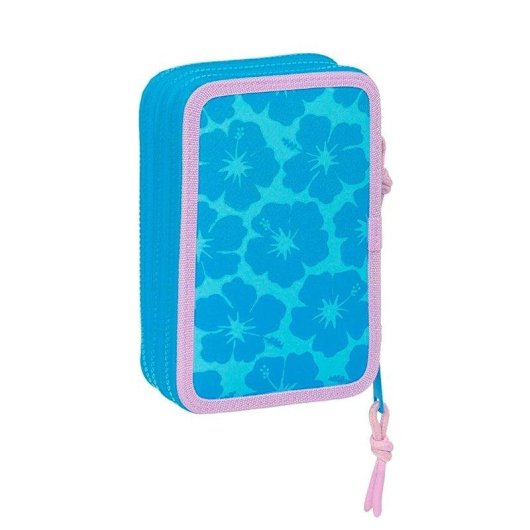 Estuche Plumier Safta Stitch Hawaii 36 Piezas Escolares