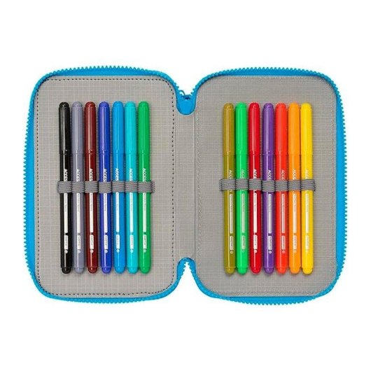 Estuche Plumier Safta Stitch Hawaii 36 Piezas Escolares