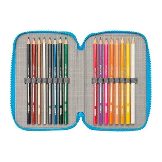 Estuche Plumier Safta Stitch Hawaii 36 Piezas Escolares