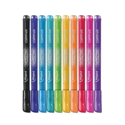Estuche de 10 Rotuladores Maped Color'Peps Glitter Lavables