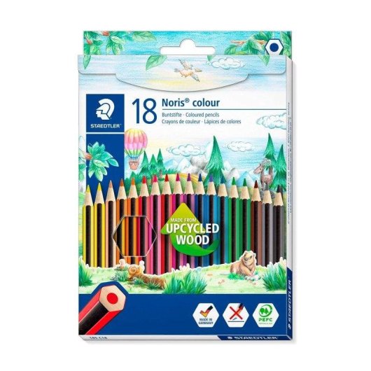 Staedtler - Scatola con 18 Matite Colorate Ecologiche