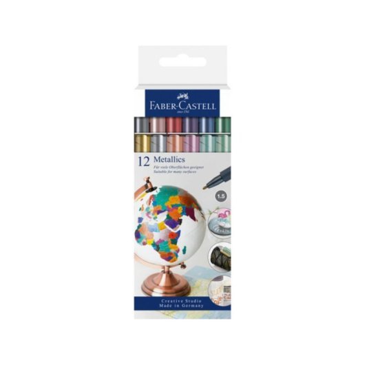 Marqueurs Faber-Castell 160713 Métal Multicolore 12 pièces 1,5 mm